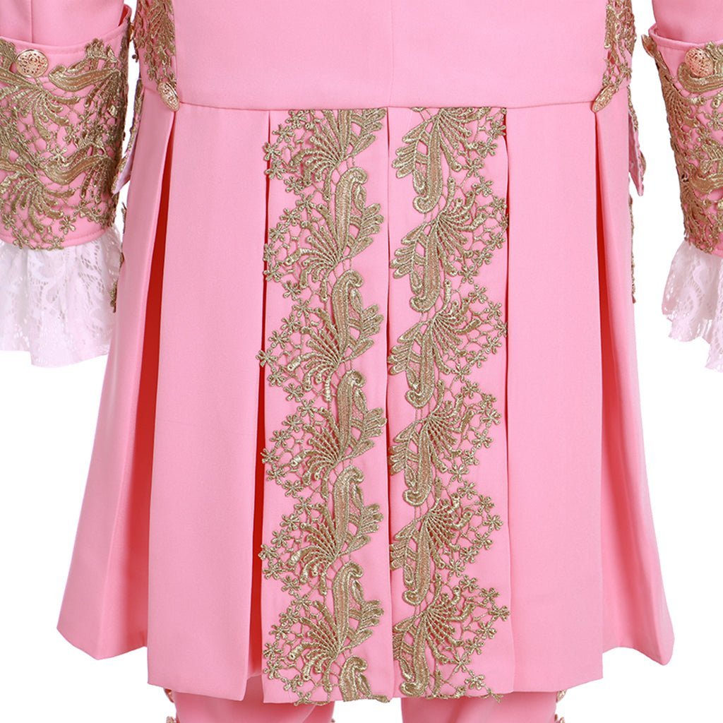 18th Century Men’s Colonial Rococo Suit - Pink Regency Court Outfit for Cosplay & Theater-Astricos