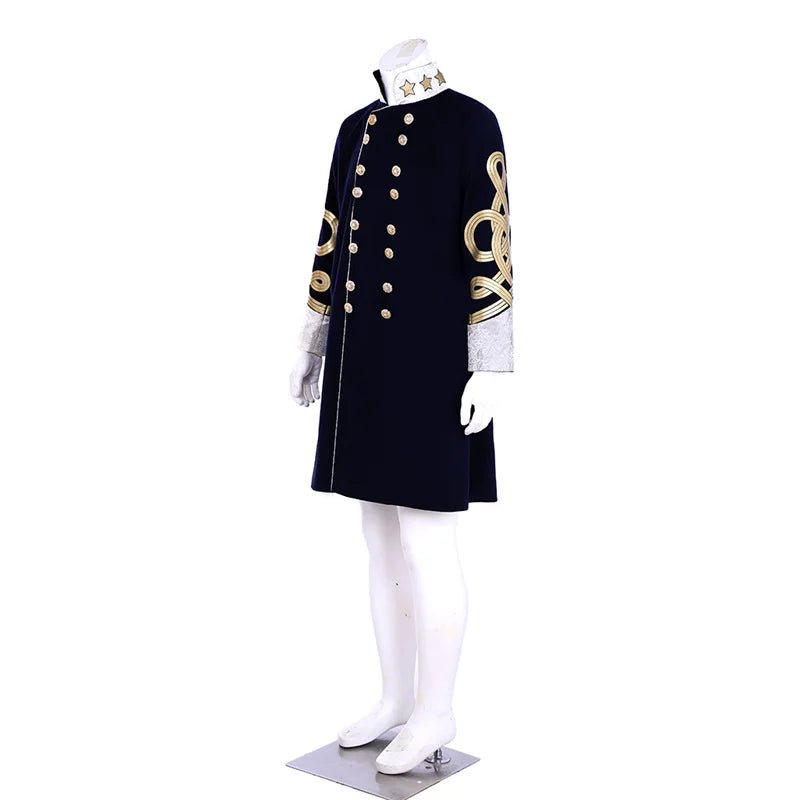 18th Century Men’s Embroidered Retro Jacket - Long Slim Collar Cosplay Coat | Astricos Medieval Series-Astricos