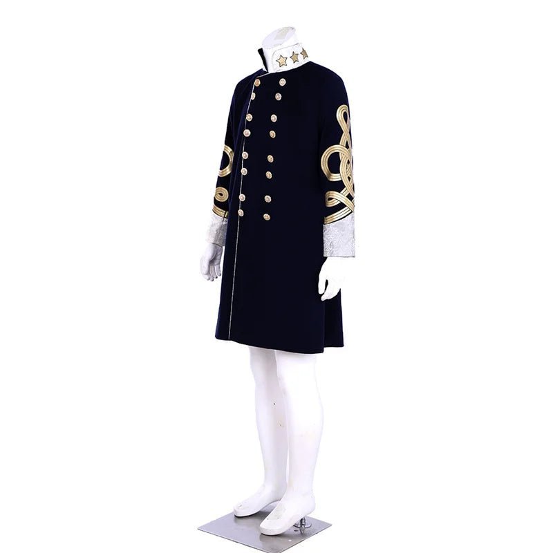 18th Century Men’s Embroidered Retro Jacket - Long Slim Collar Cosplay Coat | Astricos Medieval Series-Astricos