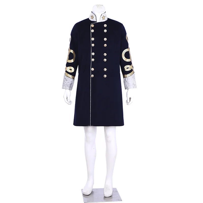 18th Century Men’s Embroidered Retro Jacket - Long Slim Collar Cosplay Coat | Astricos Medieval Series-Astricos