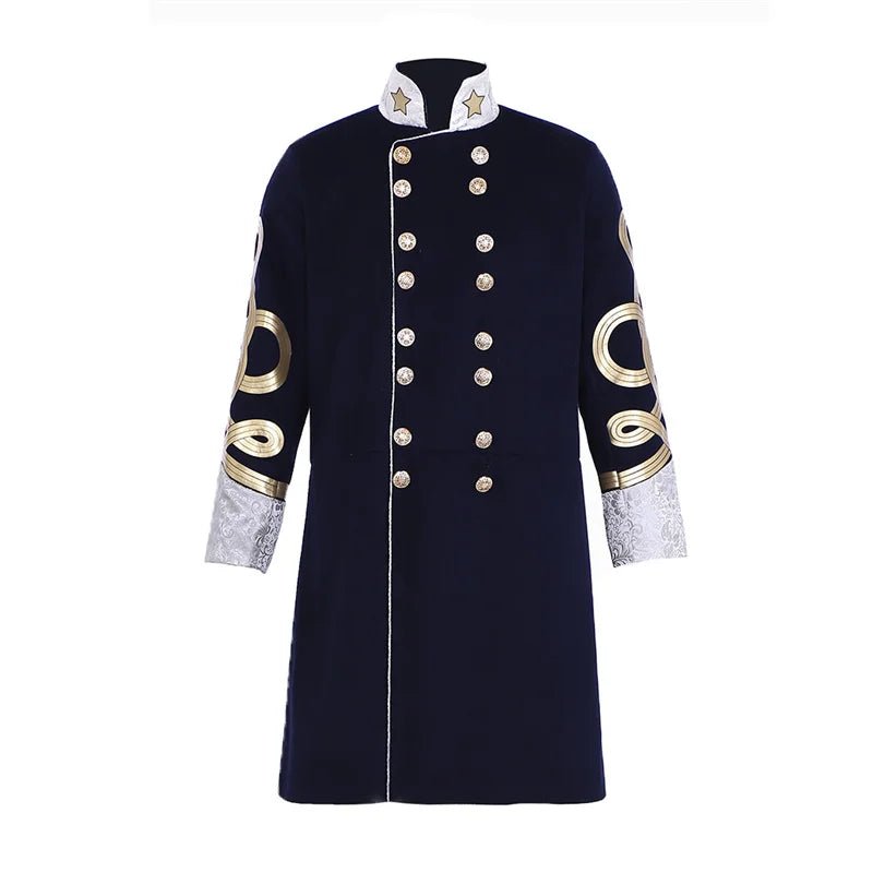 18th Century Men’s Embroidered Retro Jacket - Long Slim Collar Cosplay Coat | Astricos Medieval Series-Astricos