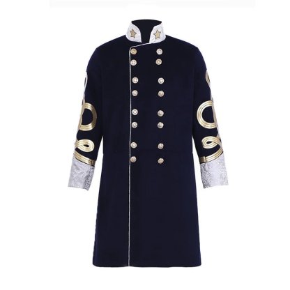 18th Century Men’s Embroidered Retro Jacket - Long Slim Collar Cosplay Coat | Astricos Medieval Series-Astricos
