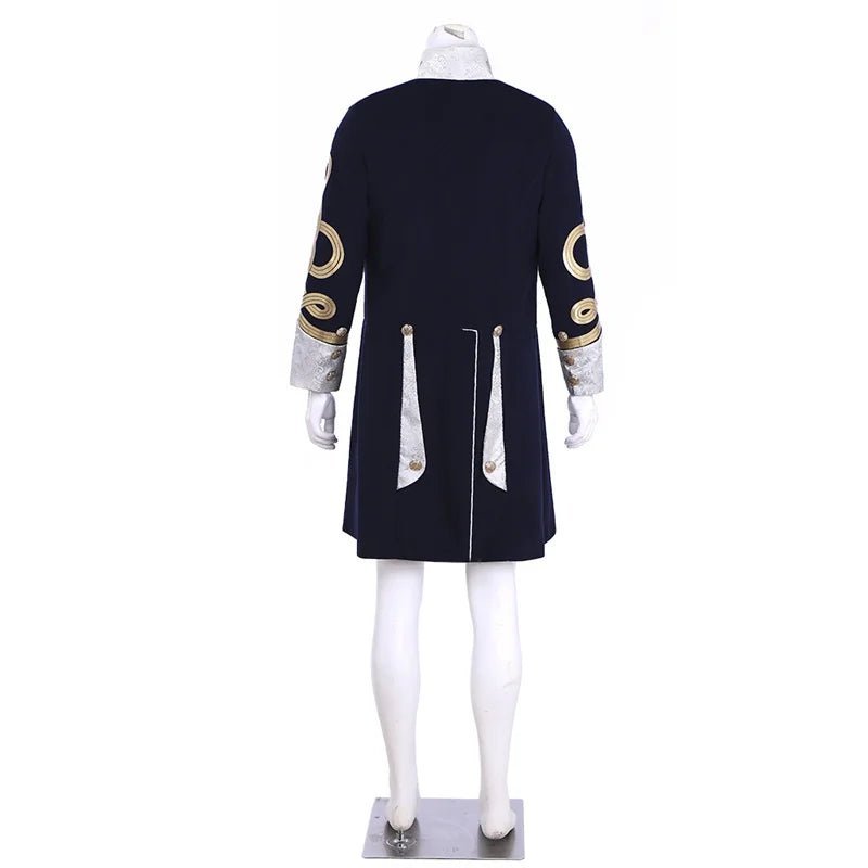 18th Century Men’s Embroidered Retro Jacket - Long Slim Collar Cosplay Coat | Astricos Medieval Series-Astricos