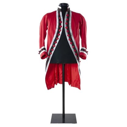 18th Century Men’s Rococo Red Frock Jacket - Noble King Prince Costume | Astricos-Astricos