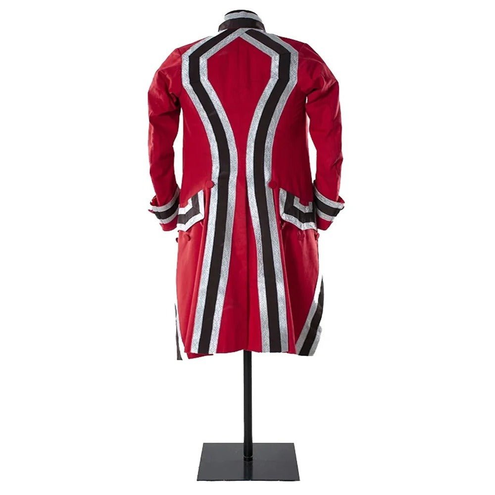 18th Century Men’s Rococo Red Frock Jacket - Noble King Prince Costume | Astricos-Astricos