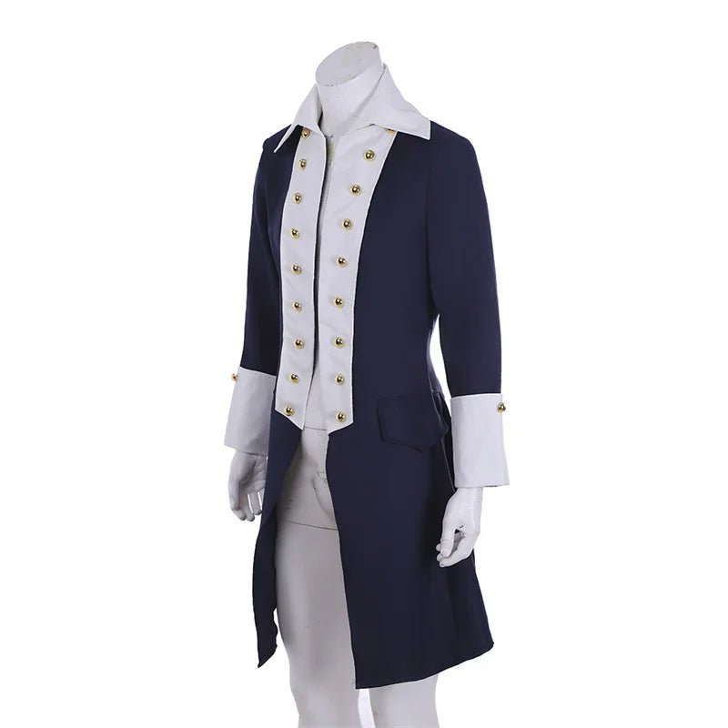 18th Century Men’s Royal Jacket Costume - Regency Blue Uniform Cosplay Coat | Medieval Tudor Outfit-Astricos