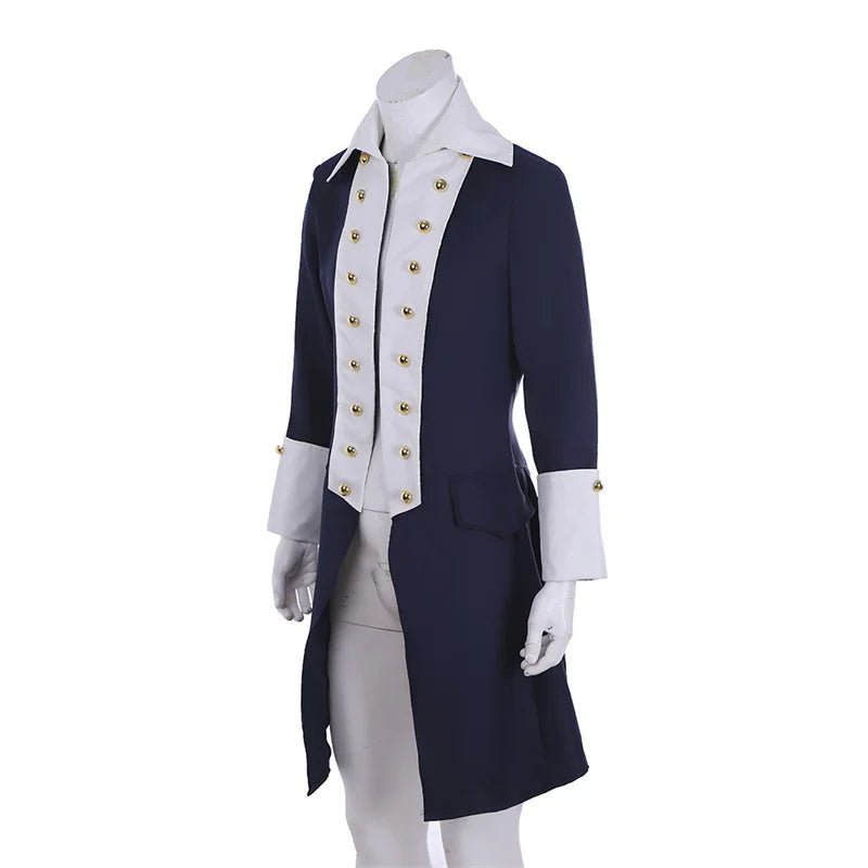 18th Century Men’s Royal Jacket Costume - Regency Blue Uniform Cosplay Coat | Medieval Tudor Outfit-Astricos