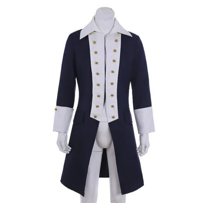 18th Century Men’s Royal Jacket Costume - Regency Blue Uniform Cosplay Coat | Medieval Tudor Outfit-Astricos