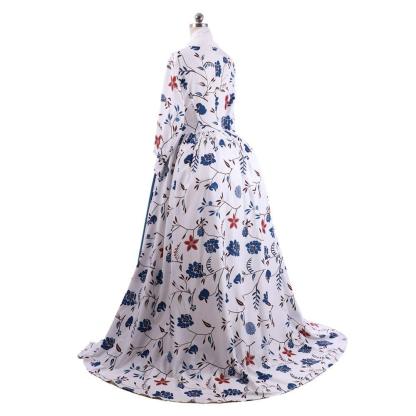 18th Century Rococo Court Dress - Digital Print Stretch Shirt Cotton by Astricos-Astricos
