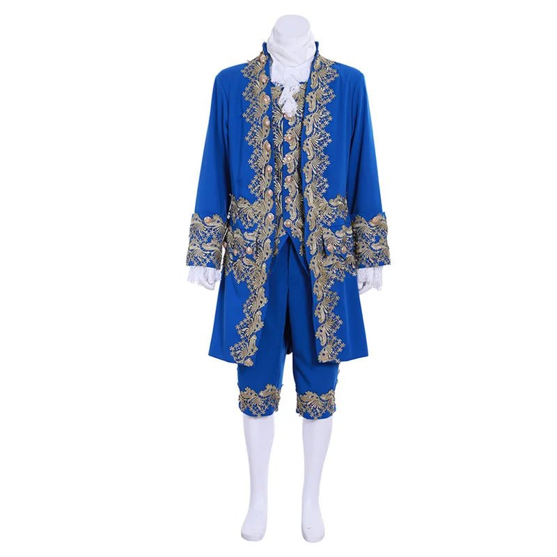 18th Century Rococo Men's Blue Court Suit - Colonial British Costume for Reenactments & Cosplay | Astricos-Astricos