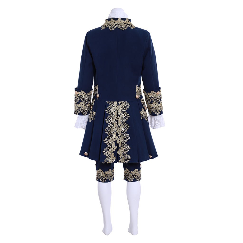 18th Century Rococo Men’s Blue Court Suit - Colonial Victorian Aristocratic Costume | Astricos-Astricos