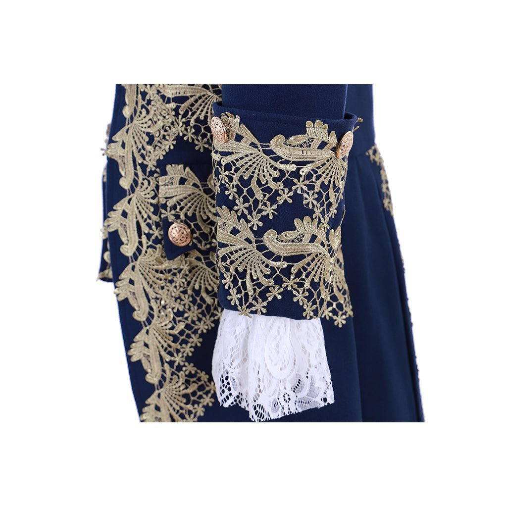 18th Century Rococo Men’s Blue Court Suit - Colonial Victorian Aristocratic Costume | Astricos-Astricos