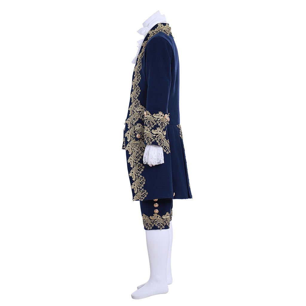 18th Century Rococo Men’s Blue Court Suit - Colonial Victorian Aristocratic Costume | Astricos-Astricos