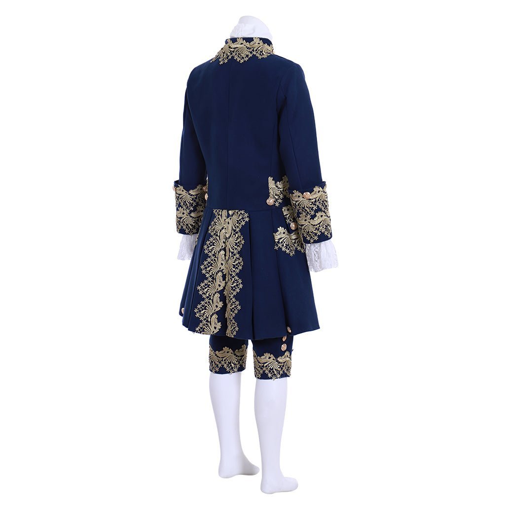18th Century Rococo Men’s Blue Court Suit - Colonial Victorian Aristocratic Costume | Astricos-Astricos