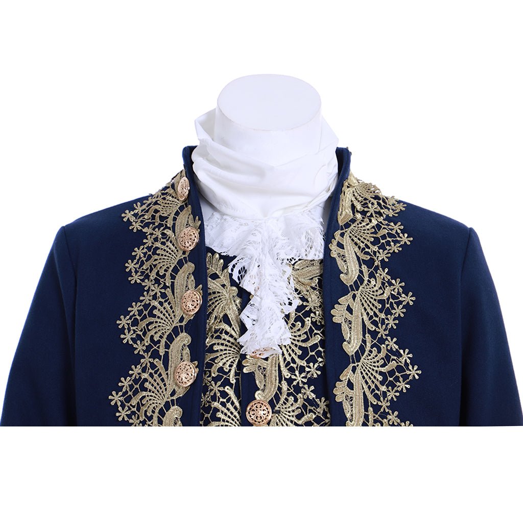 18th Century Rococo Men’s Blue Court Suit - Colonial Victorian Aristocratic Costume | Astricos-Astricos