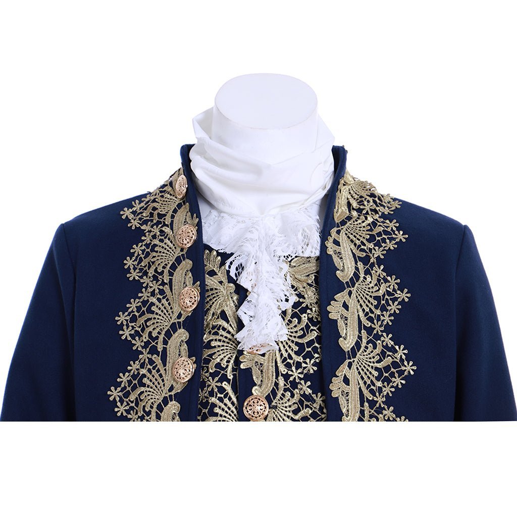 18th Century Rococo Men’s Blue Court Suit - Colonial Victorian Aristocratic Costume | Astricos-Astricos
