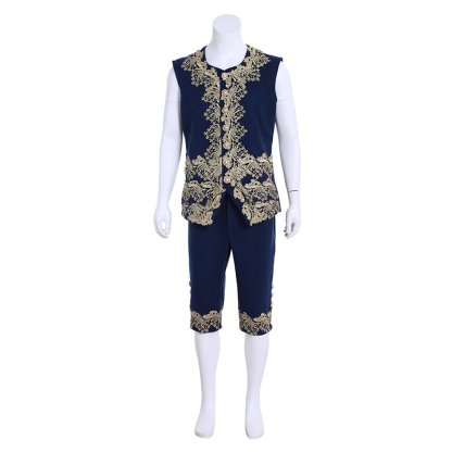 18th Century Rococo Men’s Blue Court Suit - Colonial Victorian Aristocratic Costume | Astricos-Astricos