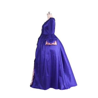 18th Century Rococo Purple Brocade Embroidered Gown - Astricos' Medieval Series-Astricos