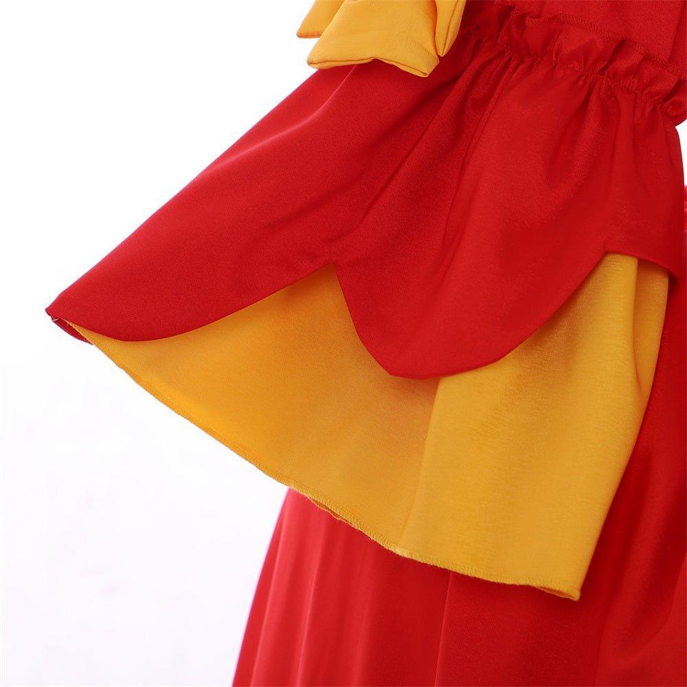 18th Century Rococo Red and Yellow Dress - Marie Antoinette Inspired Costume-Astricos