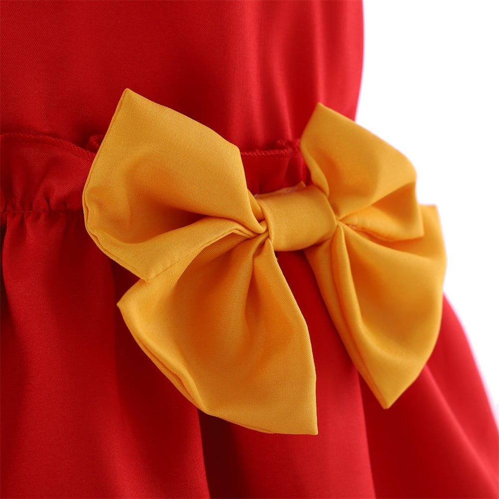 18th Century Rococo Red and Yellow Dress - Marie Antoinette Inspired Costume-Astricos