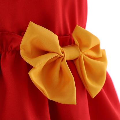18th Century Rococo Red and Yellow Dress - Marie Antoinette Inspired Costume-Astricos