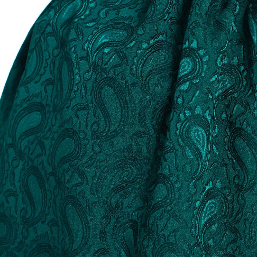Marie Antoinette Inspired Green Brocade Dress - 18th Century Rococo Revival-Astricos