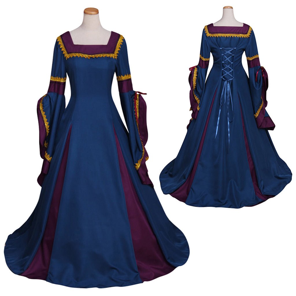 18th Century Royal Court Noble Princess Dress - Medieval Victorian Tudor Costume for Halloween & Tea Parties-Astricos