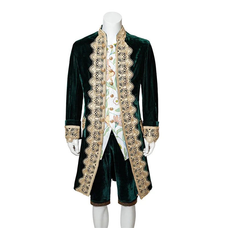 18th Century Victorian Aristocrat Costume - Black Elegant Gentleman Royal Court Outfit for Cosplay-Astricos