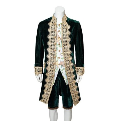 18th Century Victorian Aristocrat Costume - Black Elegant Gentleman Royal Court Outfit for Cosplay-Astricos