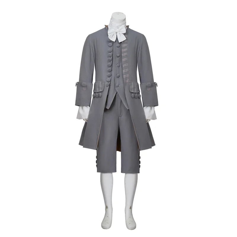 18th Century Victorian Prince Cosplay Costume - Elegant Tailcoat Blazer with Lace Tie for Halloween & Parties-Astricos