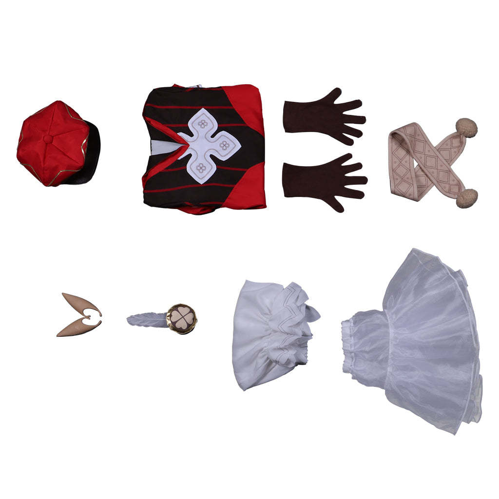 Genshin Impact Klee Cosplay Costume - Full Set with Hat & Accessories | Astricos-Astricos