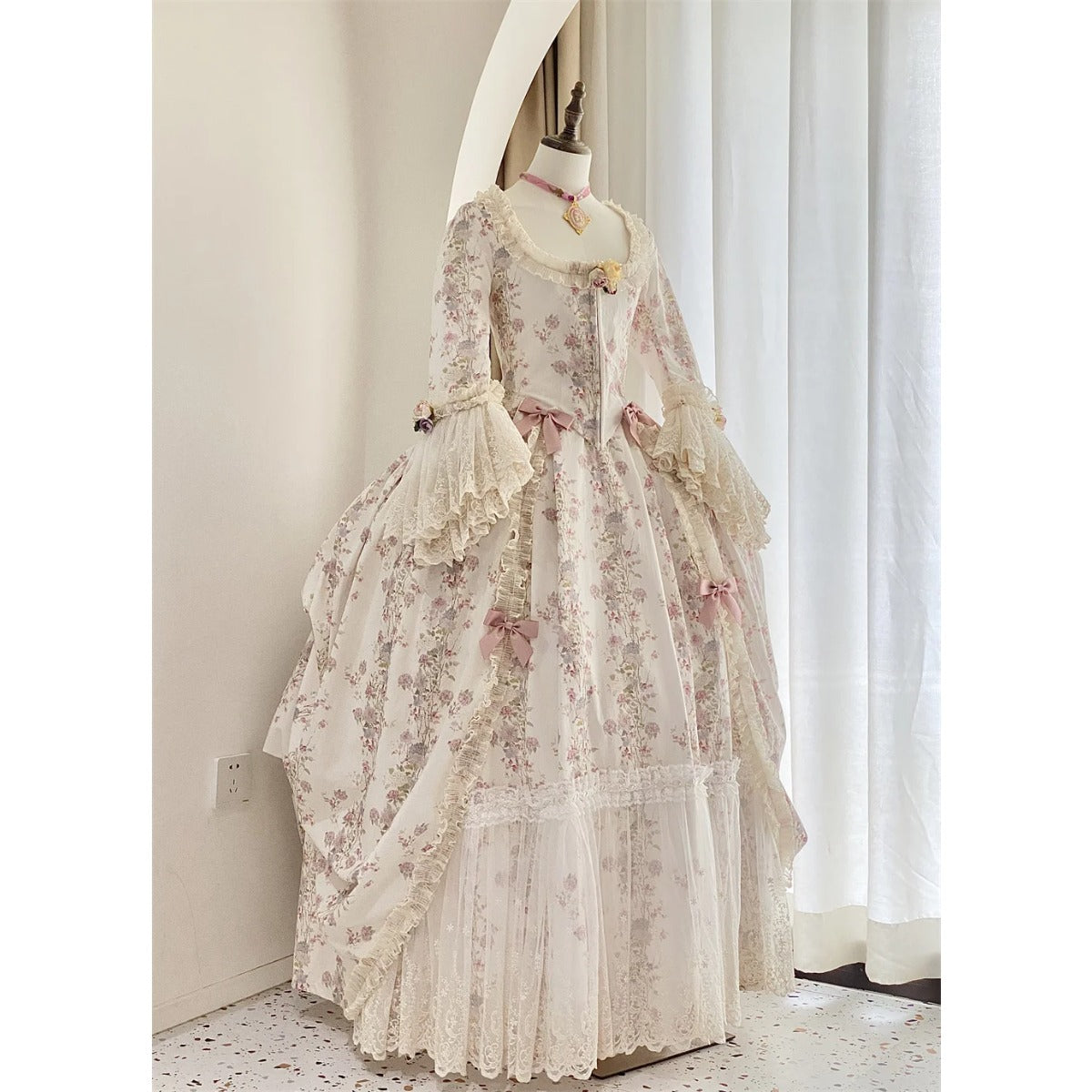 18th Century Rococo Dress - Marie Antoinette Royal Court Costume | Astricos-Astricos