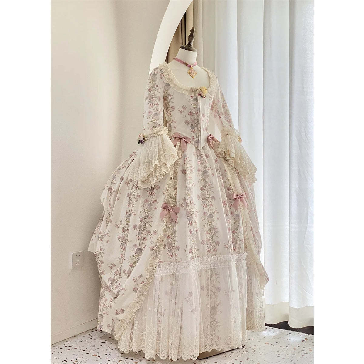 18th Century Rococo Dress - Marie Antoinette Royal Court Costume | Astricos-Astricos