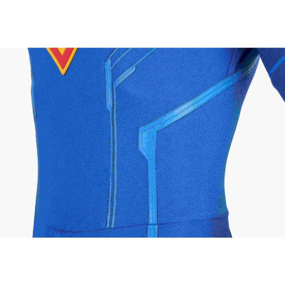 Superhero Legacy Clark Kent Cosplay Costume - Blue Zentai Bodysuit with Red Cape | Astricos-Astricos