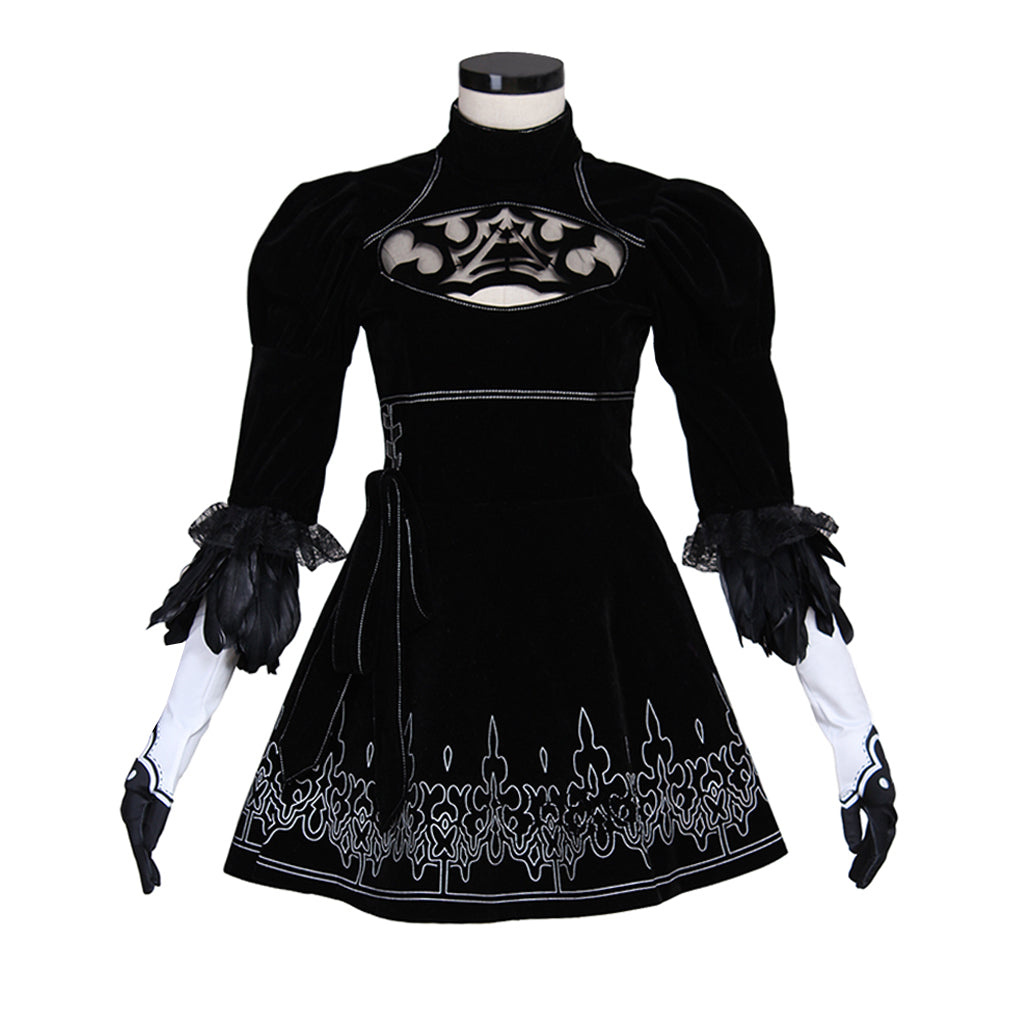 Nier Automata Yorha 2B Sexy Cosplay Costume | Premium Game Cosplay Outfit-Astricos