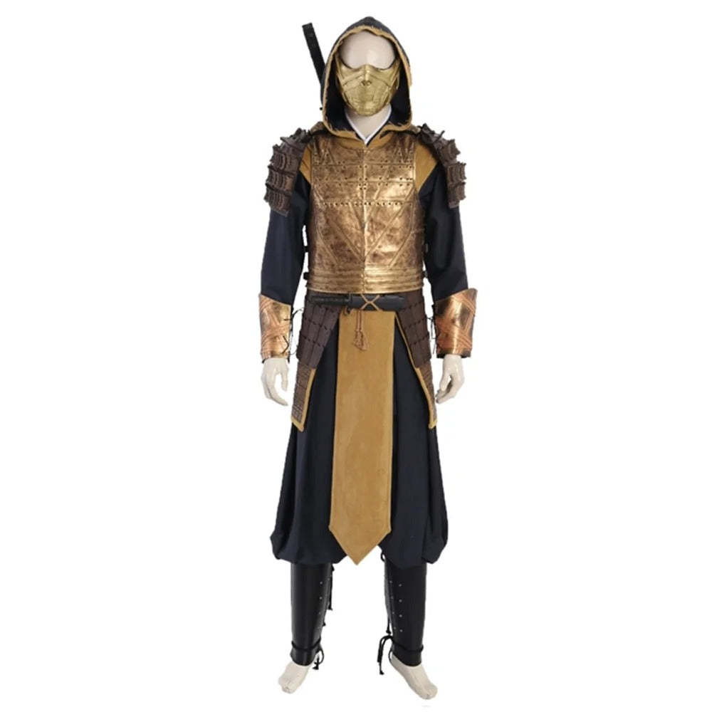 Mortal Kombat Scorpion Hanzo Hasashi Cosplay Costume - Premium Battle Suit for Halloween & Cosplay Events-Astricos
