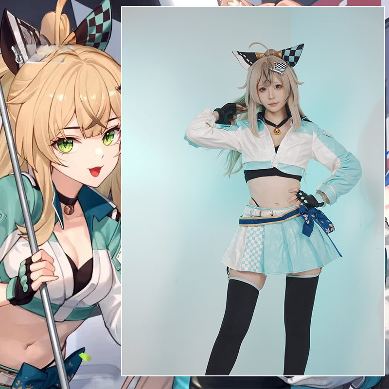 Genshin Impact Kirara Race Queen Cosplay Costume - Halloween & Game Outfit for Women-Astricos