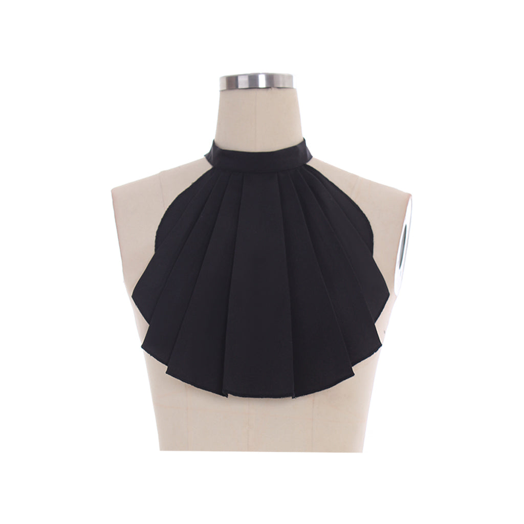 Victorian Black Jabot Tie for Men - Elegant Medieval Cosplay Accessory-Astricos