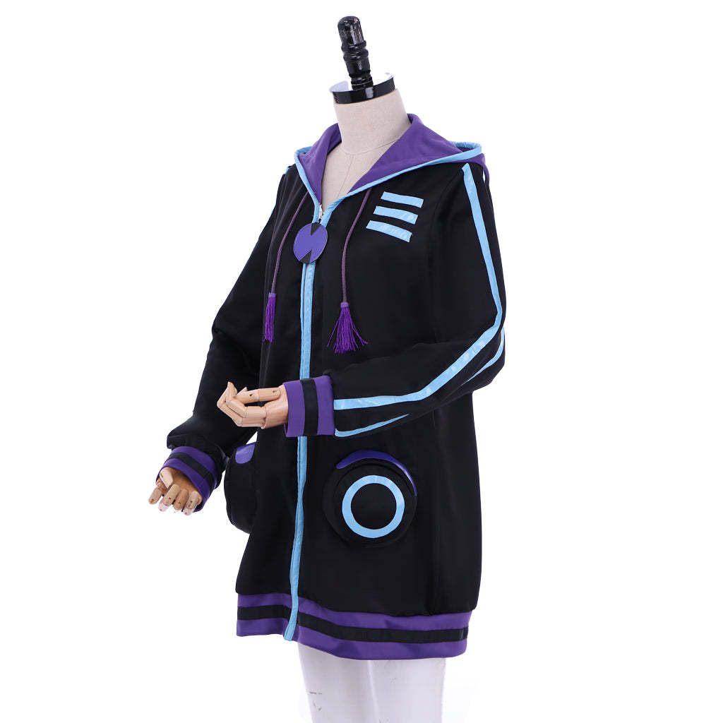 Purple Heart Hoodie Cosplay Costume - Hyperdimension Neptunia Official Outfit-Astricos