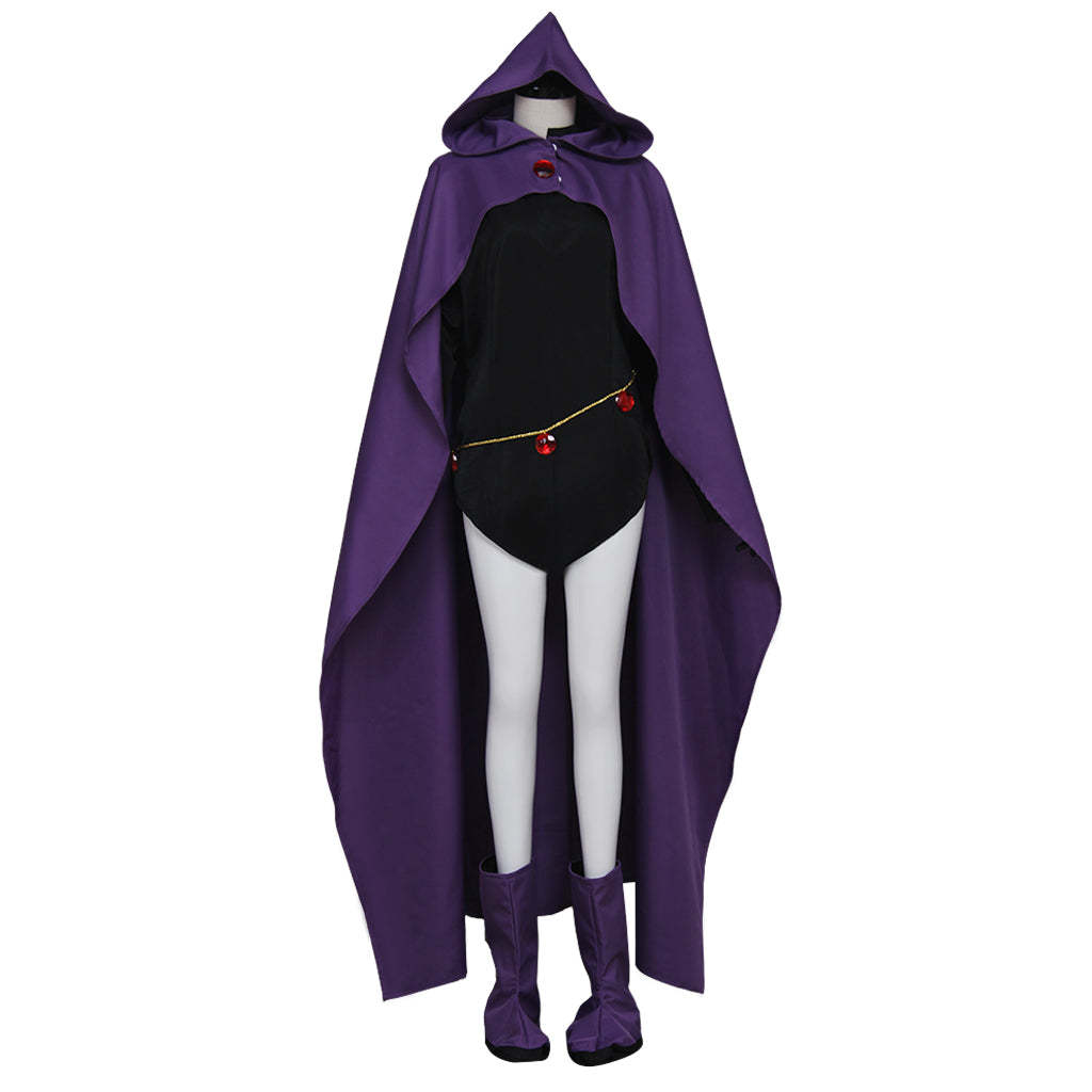 Premium Teen Titans Raven Cosplay Costume - Superhero Halloween Outfit & Cape-Astricos