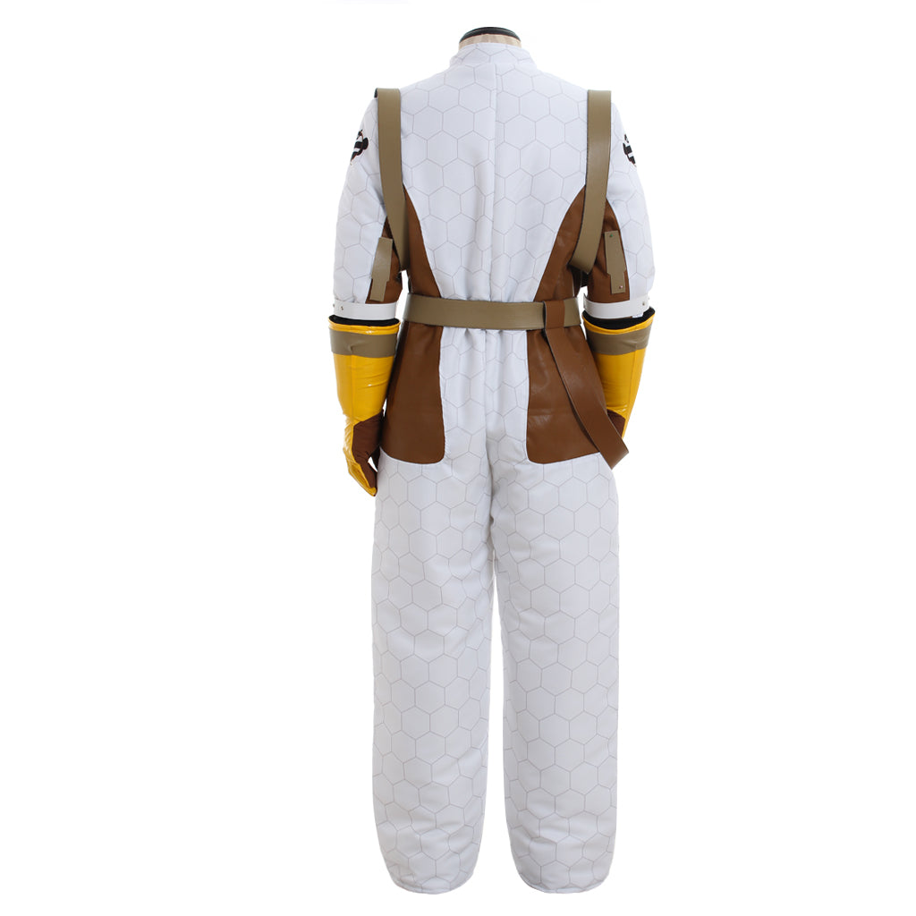 Mei Overwatch Cosplay Costume - Women's White Climatologist Jumpsuit Full Set-Astricos