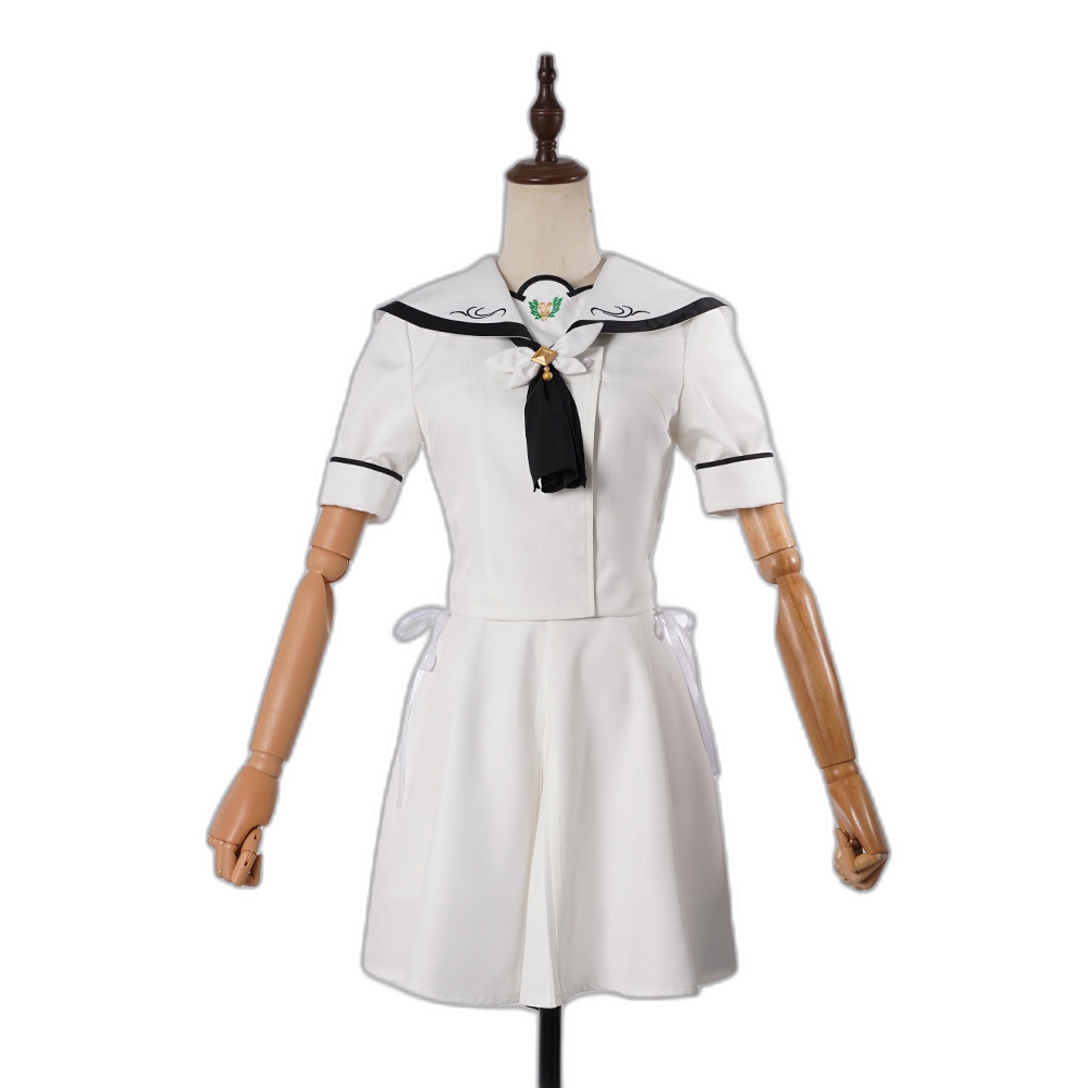 Summer Pocket Cosplay Costume - Sorakado Ao & Naruse Shiroha Anime White JK Outfit for Cosplay Enthusiasts-Astricos
