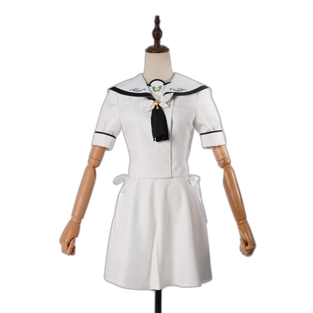 Summer Pocket Cosplay Costume - Sorakado Ao & Naruse Shiroha Anime White JK Outfit for Cosplay Enthusiasts-Astricos