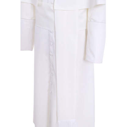 Authentic Roman White Priest Cassock Robe - Medieval Clergyman Vestments & Gothic Wizard Costume-Astricos