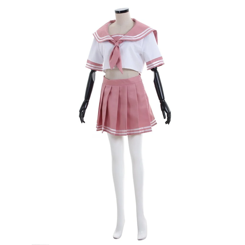 Fate Grand Order Astolfo Cosplay Costume, Sailor Uniform, Custom Size for Anime Con & Halloweenrder, cropped sailor top and pink pleated skirt full set.