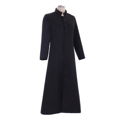 Men's Black Clergy Robes - Authentic Cassock Church Priest Costume for Liturgical & Cosplay-Astricos