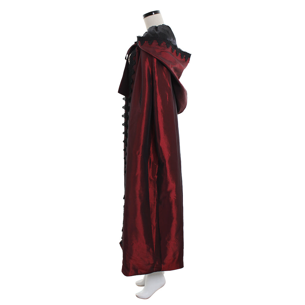 Victorian Red Velvet Cloak - Premium Halloween Cosplay Costume | Astricos-Astricos