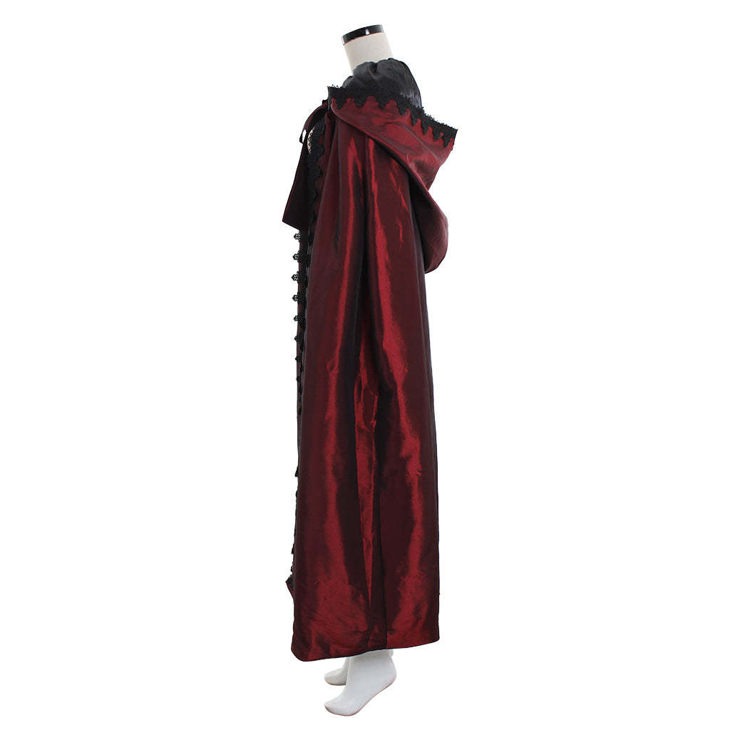 Victorian Red Velvet Cloak - Premium Halloween Cosplay Costume | Astricos-Astricos