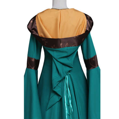 Elegant Medieval Renaissance Victorian Green Dress Gown for Adult Fantasy Party Cosplay-Astricos