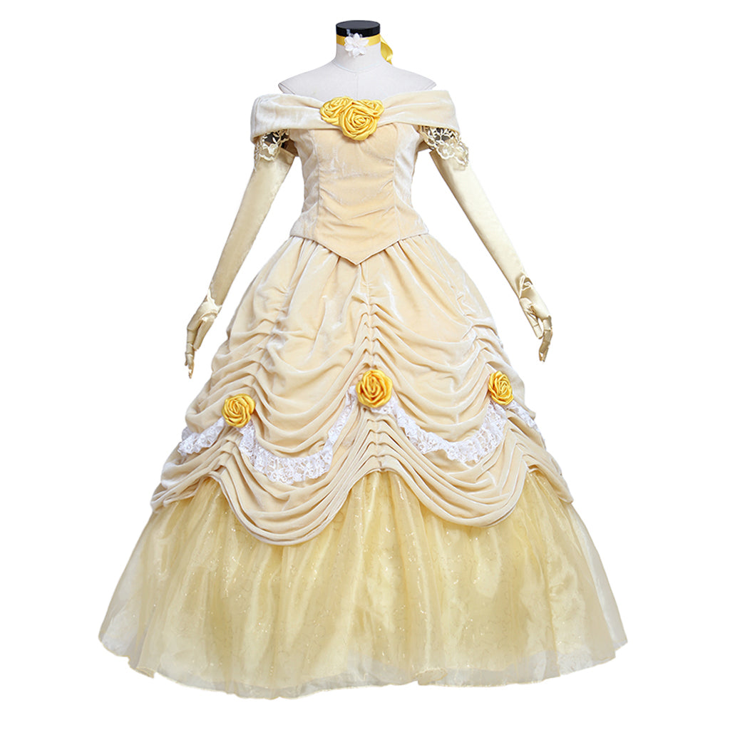 Beauty and the Beast Belle Cosplay Costume | Princess Dress for Halloween & Cosplay-Astricos
